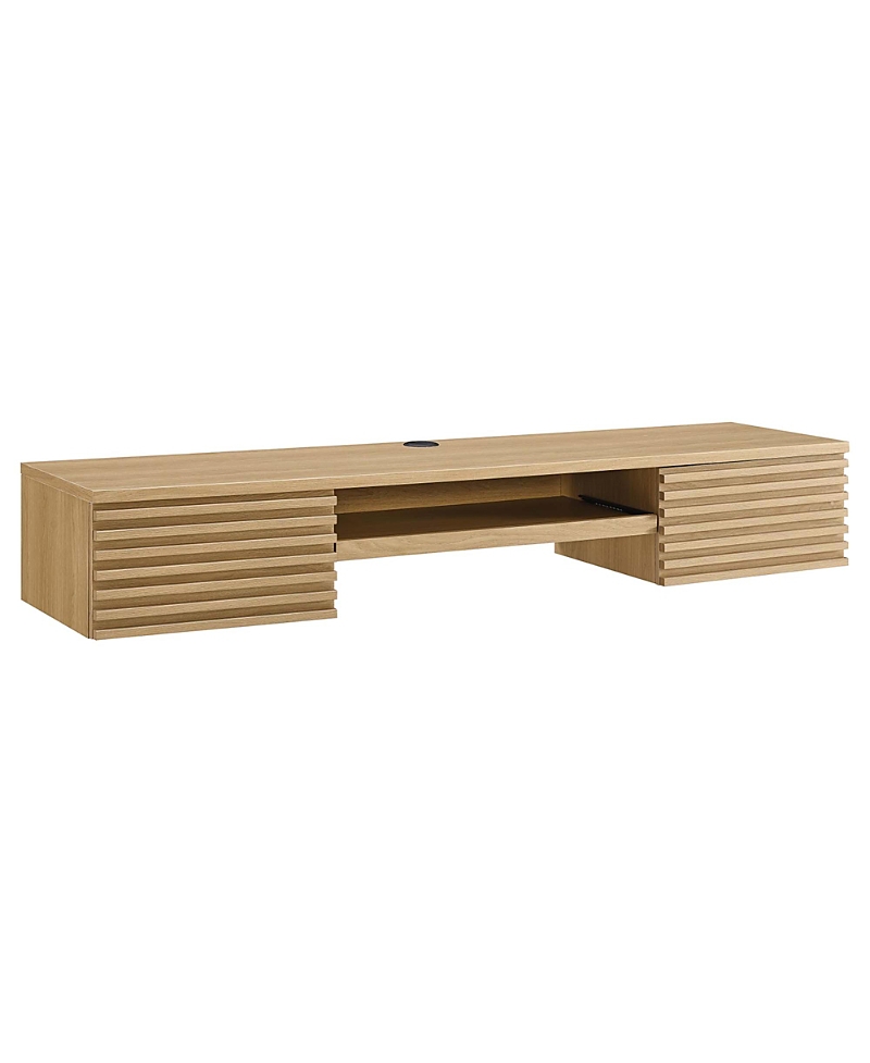 Modway Render Wall Mount Wood Office Desk