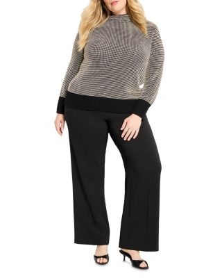 Pixel Knit Funnel Neck Sweater