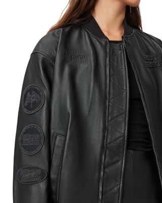 Belle Leather Bomber Jacket
