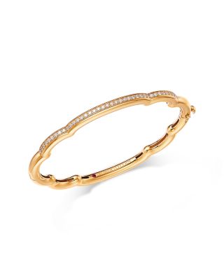 18K Yellow Gold Cialoma Diamond Cloud Bangle Bracelet