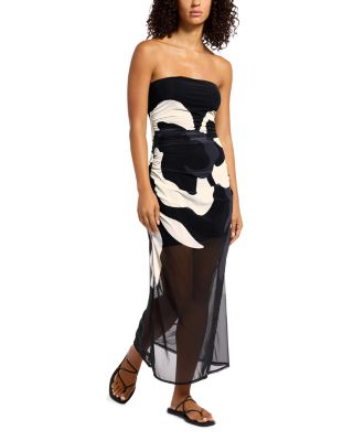 Mesh Strapless Dress