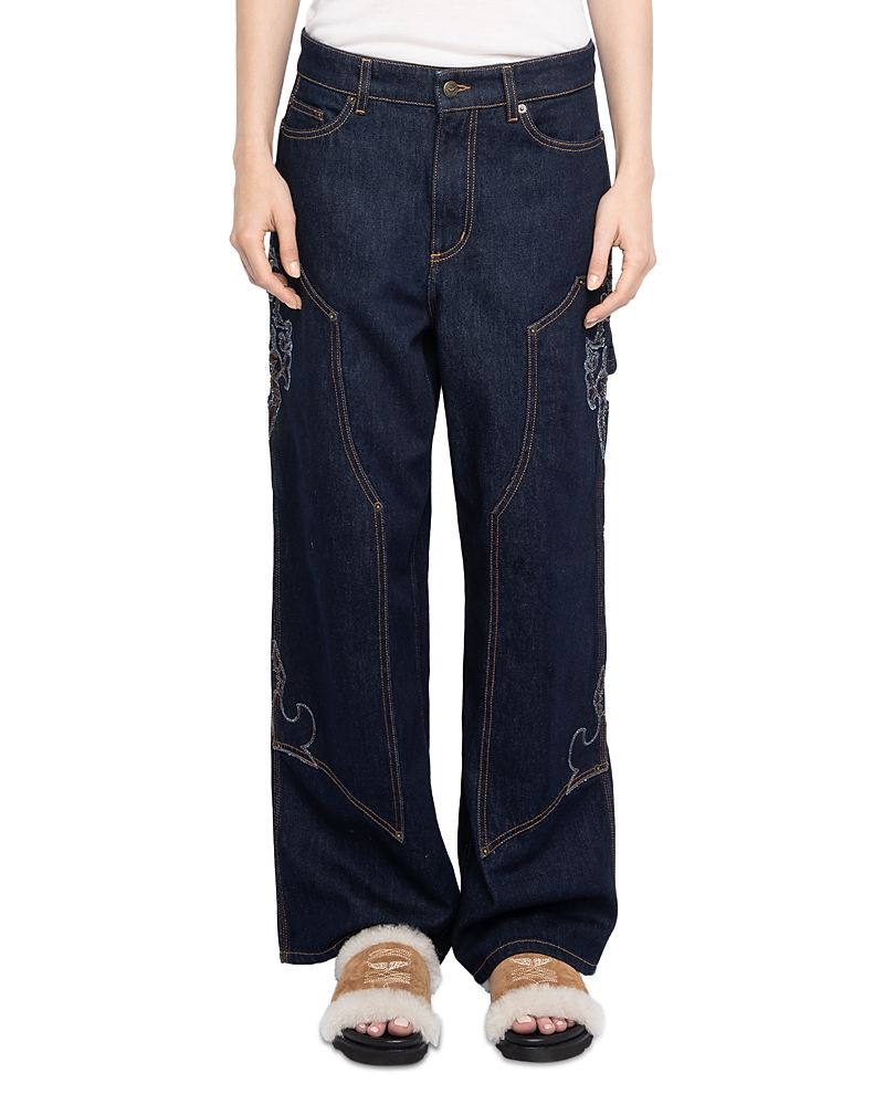 Zadig & Voltaire Perya High Rise Denim Jeans in Brut
