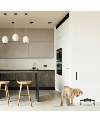 Bronze Single Bowl Pet Feeder, 2 Quart Bowl