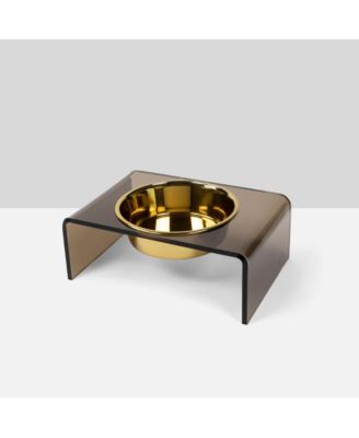 Bronze Single Bowl Pet Feeder, 2 Quart Bowl