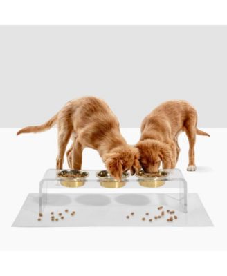 Medium Triple Bowl Pet Feeder, 1 Quart Bowls