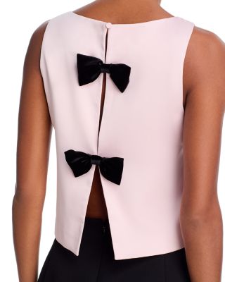 Carey Satin Bow Shift Top