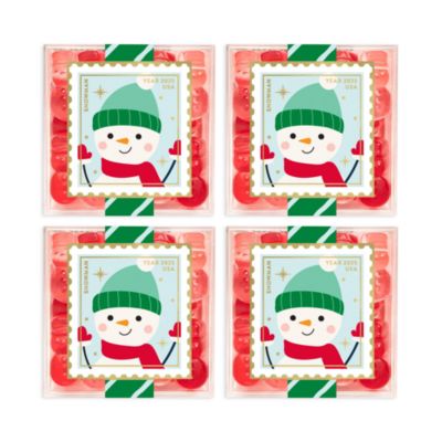 Snowman Gummies Candy, 4 Cubes