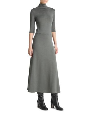 Elbow Sleeve Turtleneck Dress