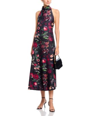 Halter Midi Jersey Dress