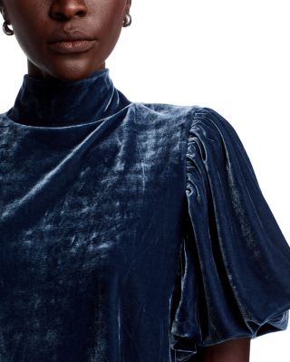 Velvet Mock Neck Top