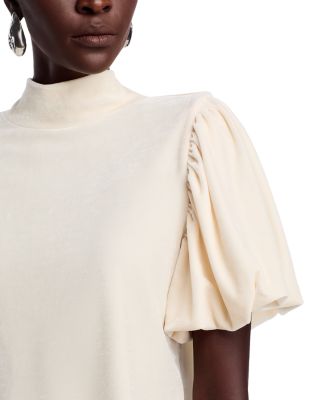 Velvet Mock Neck Top