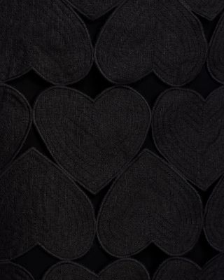 Black Hearts Midi Skirt