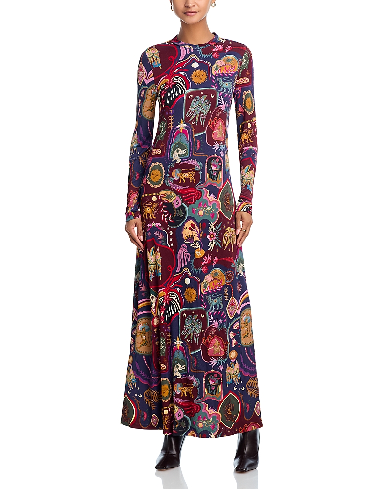 Farm Rio Artsy Surreal Land Maxi Dress In Multi