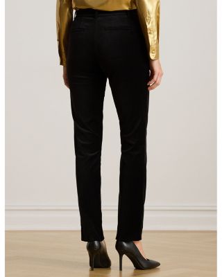 Stretch Velvet Cropped Pant