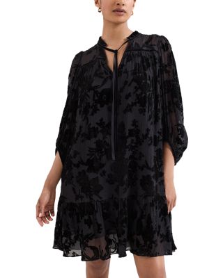 Mila Velvet Burnout Dress