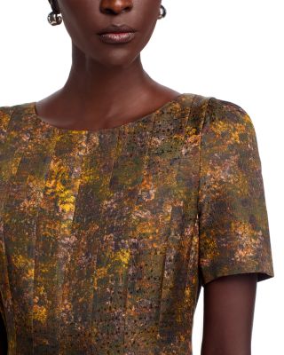 Puff Sleeve Pleated Dress