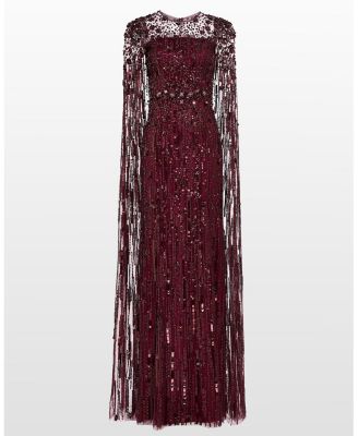 Ruby Embellished Cape Maxi Dress