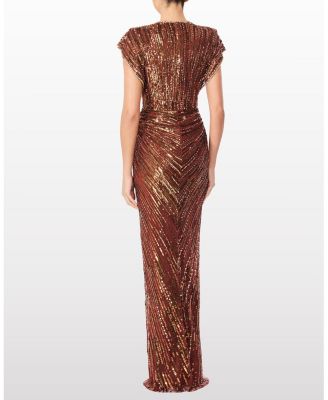 Zola Sequin-Embellished V-neck Maxi Dress