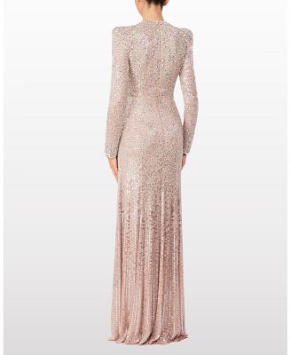 Rory Embellished Mock-neck Maxi Dress