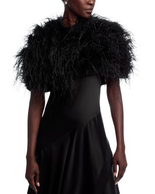 Ostrich Feather Capelet