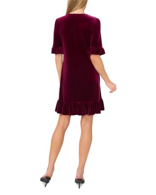Ruffled Velvet Dress