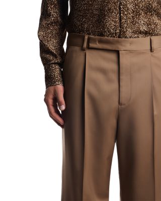 Saglia Wide Leg Wool Trousers