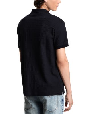 Jacquard Textured Cotton Polo Shirt