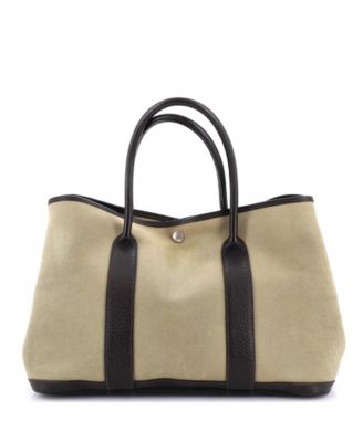 36 Garden Party Tote Toile and Leather