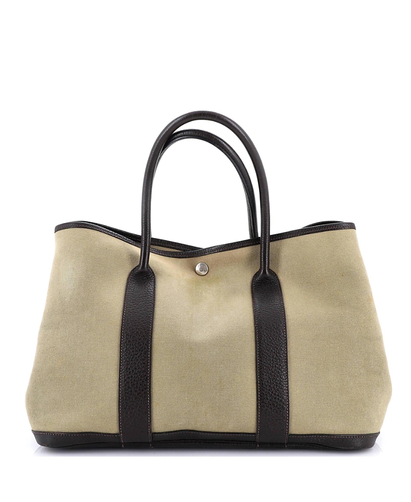 PRE-OWNED HERMES Pre-owned Hermes 36 Garden Party Tote Toile And Leather In Multi