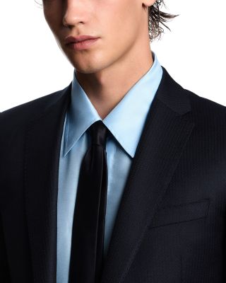 M Line Slim Fit Herringbone Wool Suit