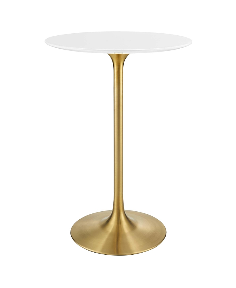 Modway Lippa Round Wood Bar Table In Multi