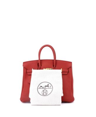 Birkin 25 Handbag Red Togo with Gold Hardware