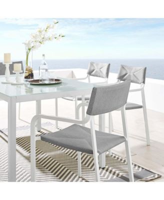 Raleigh Stackable Outdoor Patio Aluminum Dining Armchair