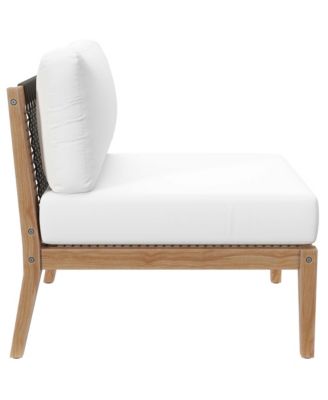 Clearwater Outdoor Patio Teak Wood Armless Chair