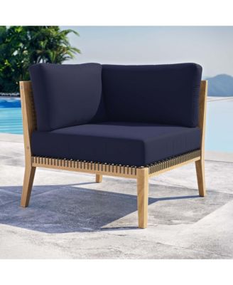Clearwater Outdoor Patio Teak Wood Corner Chair