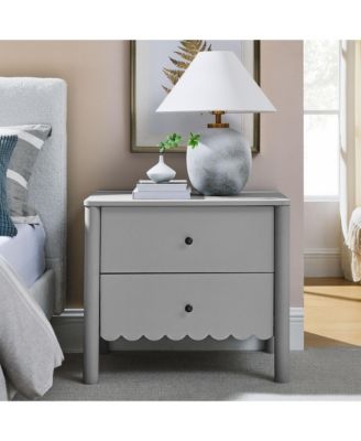 Emmeline Scalloped 2-Drawer Nightstand