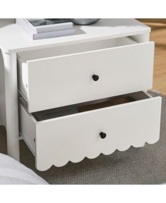Emmeline Scalloped 2-Drawer Nightstand