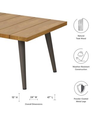 Meadow Outdoor Patio Teak Wood Coffee Table