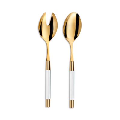 Zoe Gold Tone Salad Servers