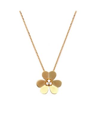 Large Frivole Pendant Necklace 18K Gold with Diamonds, 14.5 - 16.25"