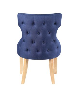 Rietta Linen Upholstered Tufted and Nailhead Side Chairs, Set of 2