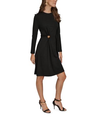 Ruched Hardware Trim Dress