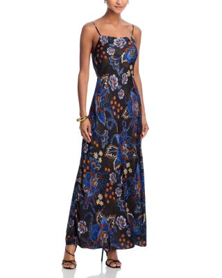 Snakes Bouquet Maxi Slip Dress