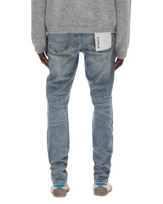 Color Weft Buckshot Skinny Jeans in Mid Indigo