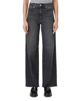 Anessa High Rise Wide Leg Jeans in Viper Black Distressed