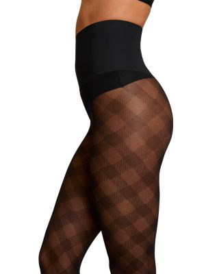 Check Plaid Sheer Tights 