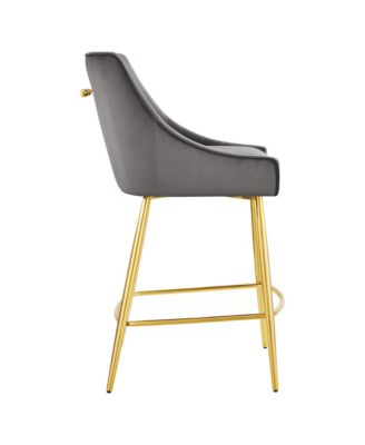 Discern Performance Velvet Counter Stool