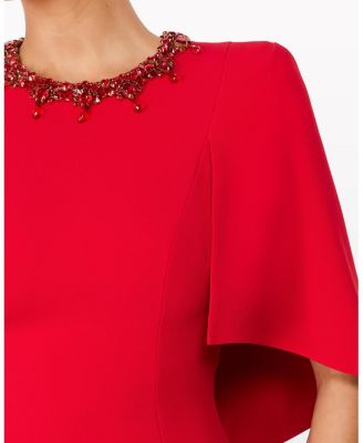 Ursa Embellished-Neck Midi Dress