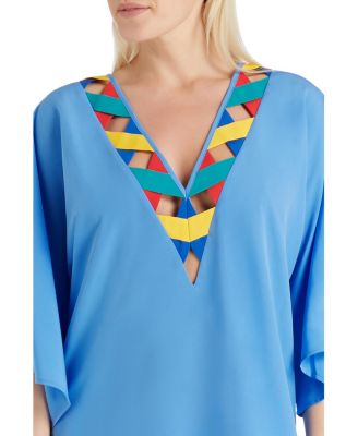  Mallorca Cross Bandage Cover-up Tunic Dress