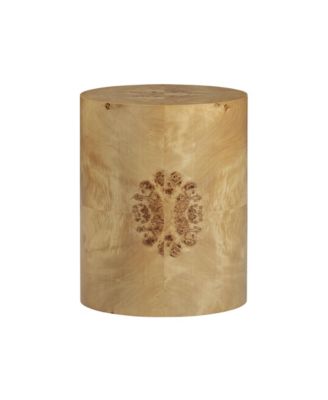  Fig Natural Burl Drum Side Table
